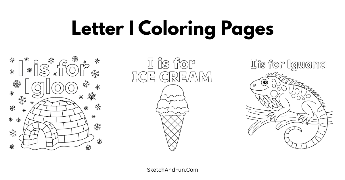 20+ Letter I Coloring Pages (Free PDF Printables)