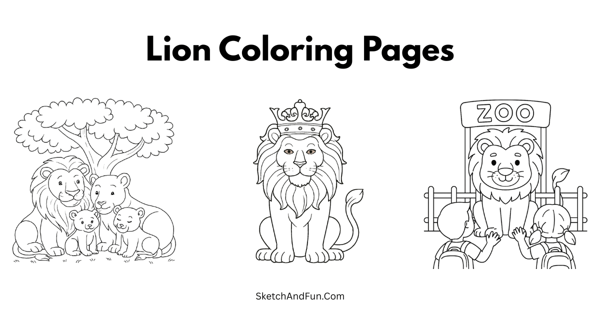 Lion Coloring Pages For Kids