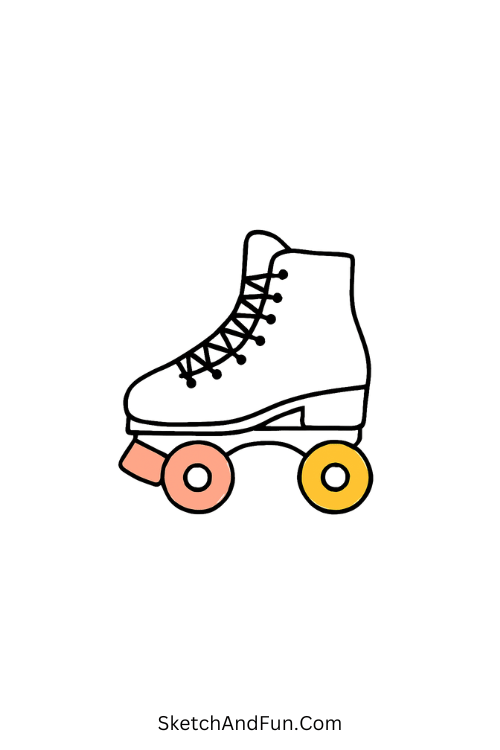 Cool drawing ideas superhero logos – Roller skates with bright wheels.
