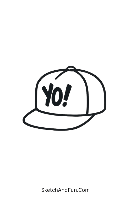 Cute and cool drawing ideas – Street-style cap with graffiti look.