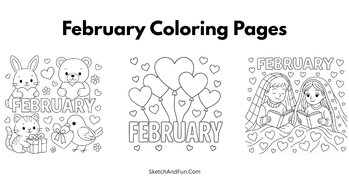 February Coloring Pages For Kids