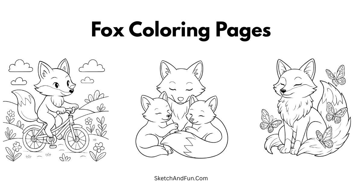 Fox Coloring Pages For Kids