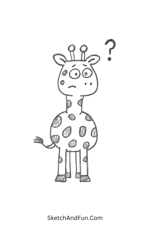 Short-neck giraffe joke made for simple funny drawing ideas