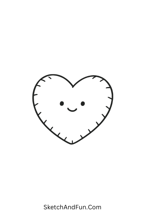 Soft heart pillow for valentine’s day cute drawings