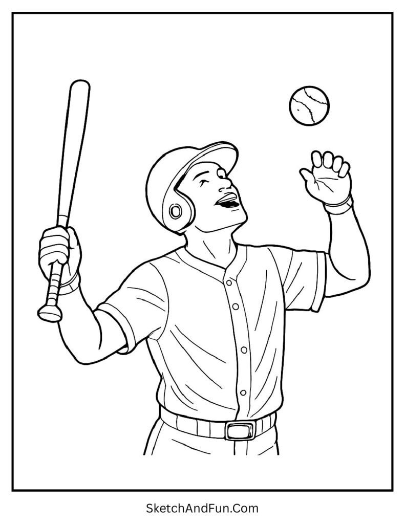 Home run celebration baseball hitting coloring pages moment