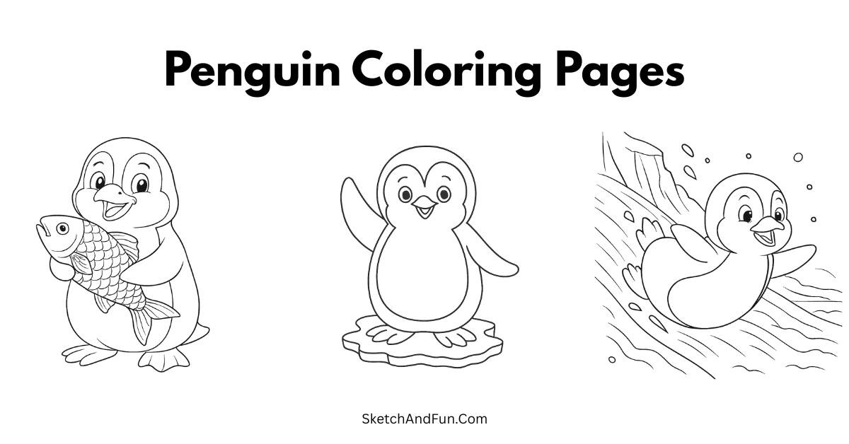 Penguin Coloring Pages For Kids