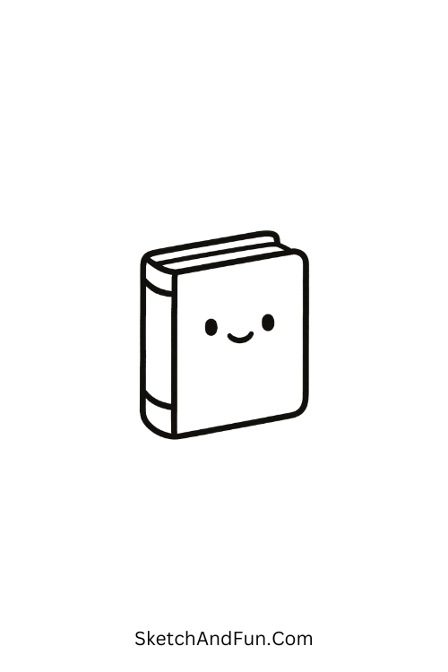 Closed book with visible spine made for cozy mini doodles for journals