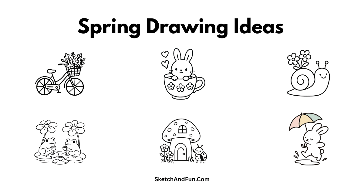40+ Cute Spring Drawing Ideas Everyone Will Love