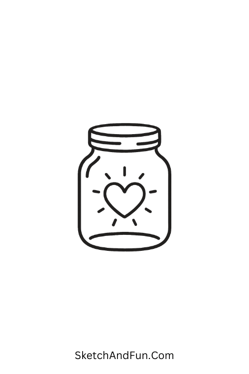 Sleepy heart hugging mug, cozy cute heart doodle cute simple style