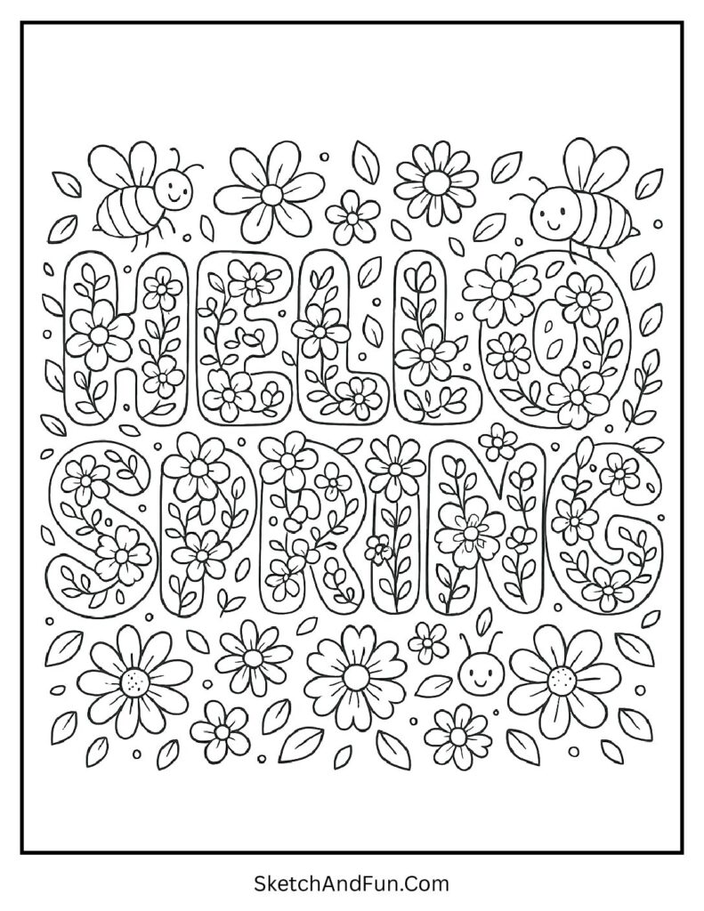 50+ Spring Coloring Pages
