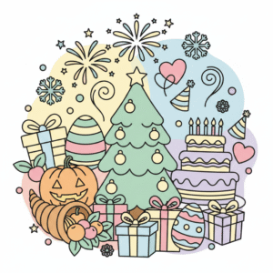 Holiday Coloring Pages - Free PDF Printables