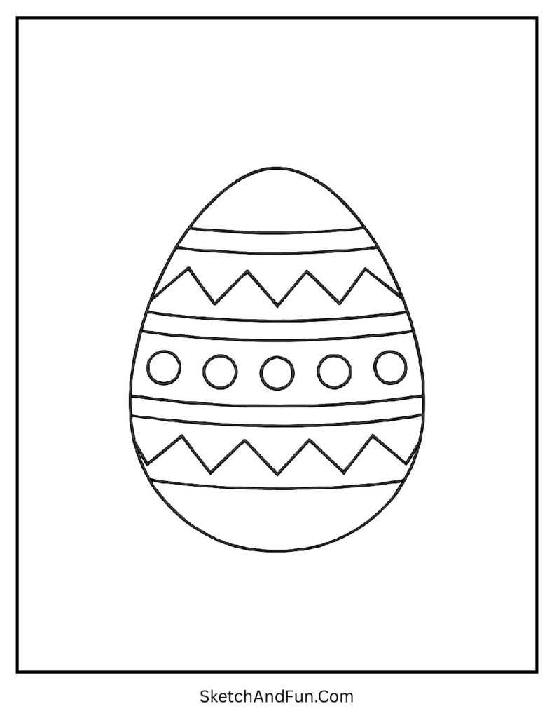 Blank egg shape from easter egg outline coloring page for creative coloring