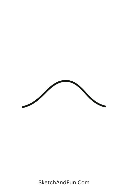 Soft hill line formed in one stroke as a clean example of line doodle drawings