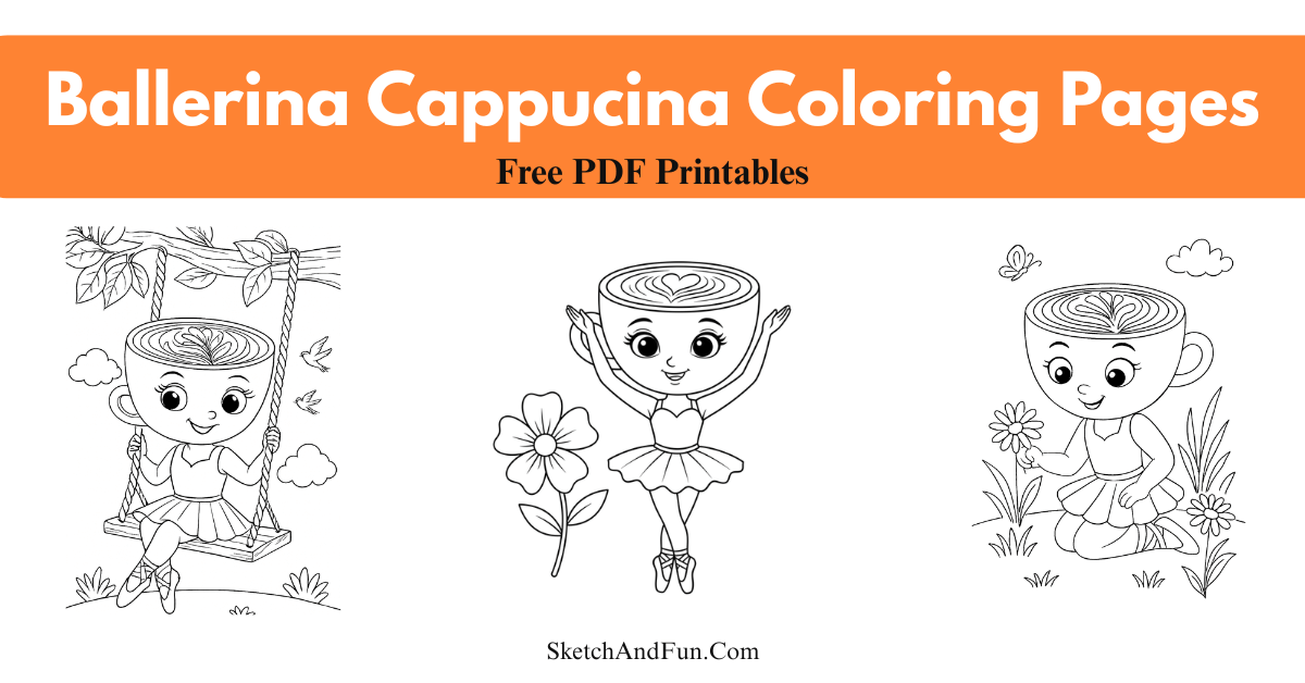 Ballerina Cappuccina Coloring Pages