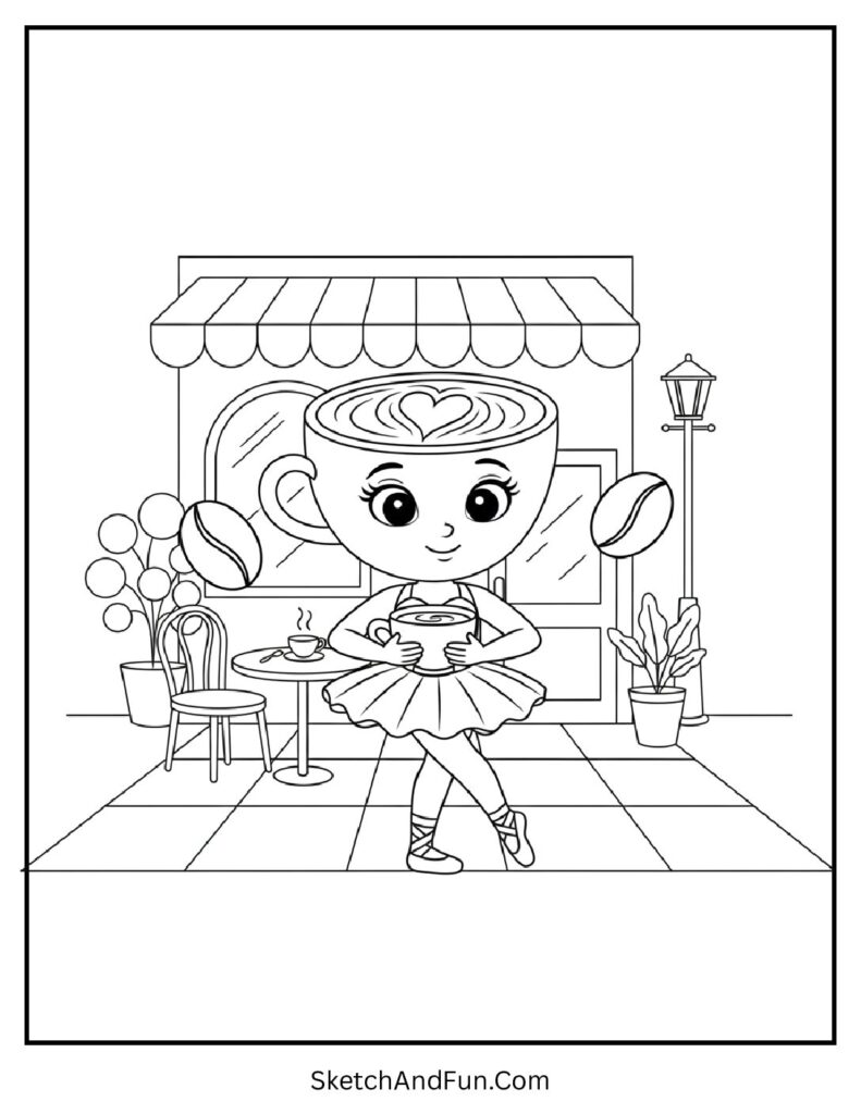 Ballerina Cappuccina Coloring Page Printable Free