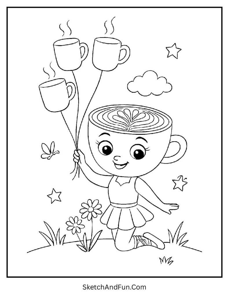 Trendy Italian Brainrot Ballerina Coloring Sheet