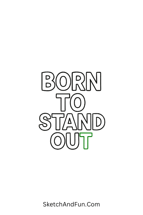 A doodle of bold white letters with one neon glow, graffiti doodle fonts alphabet