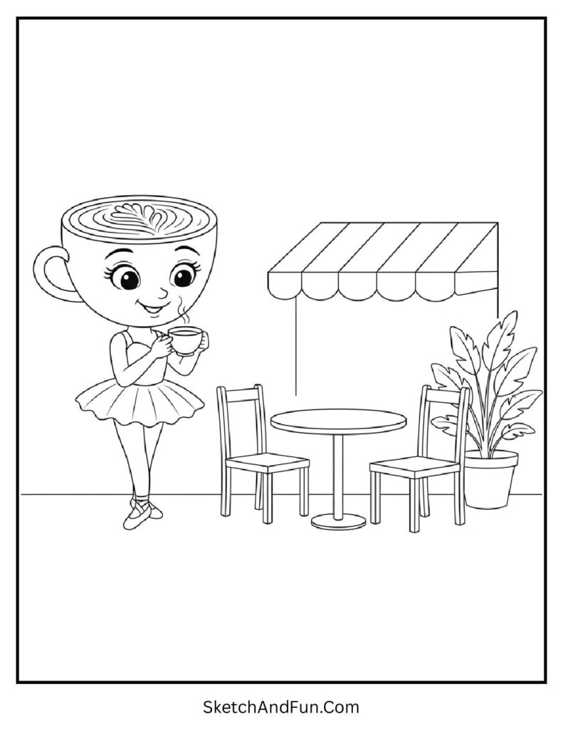 Ballerina Cappuccina Coloring Page Free