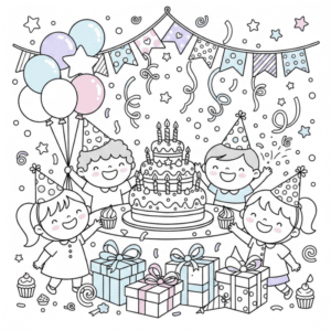 Celebrations Coloring Pages