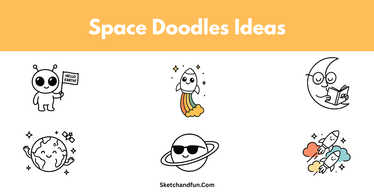 24+ Space Doodles and Drawing Ideas