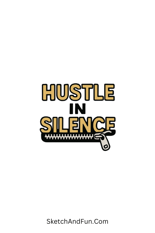 A doodle of black and gold zipper lettering, aesthetic graffiti doodles