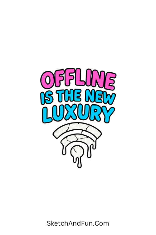 A doodle of neon bubble letters with dripping WiFi icon, cute graffiti doodles