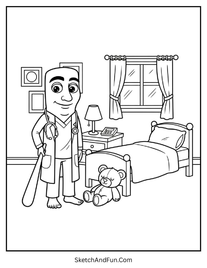 Tung Tung Tung Sahur Picture to Color