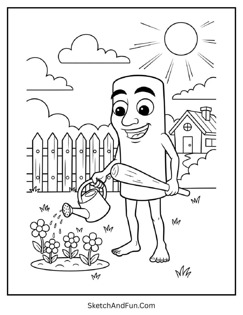 Tung Tung Tung Sahur Coloring Pages for Kids