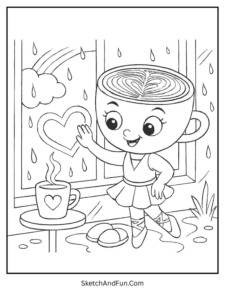 Ballerina Cappuccina Drawing to Color