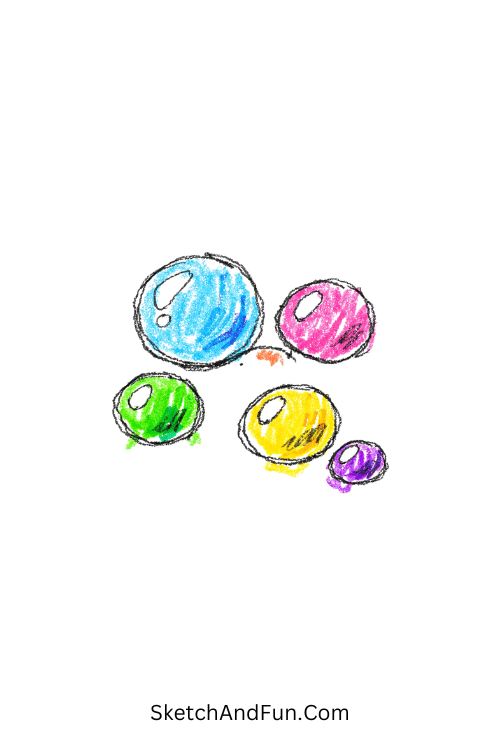 A doodle of bubble cluster shine marks, may doodle ideas easy