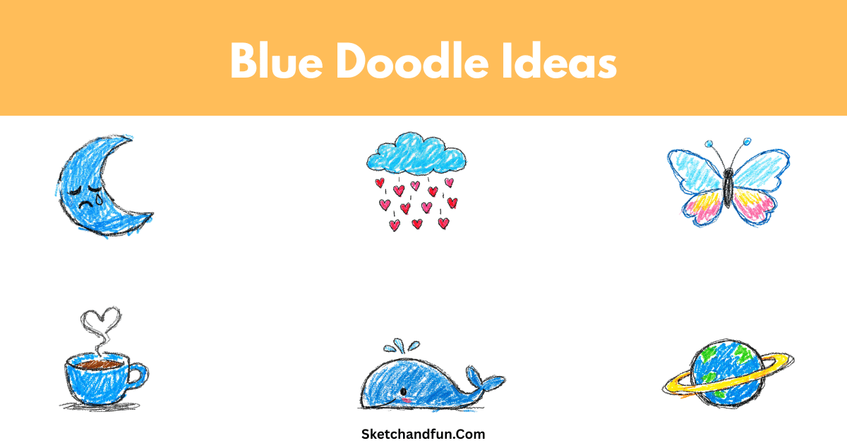 15+ Blue Doodles and Drawing Ideas