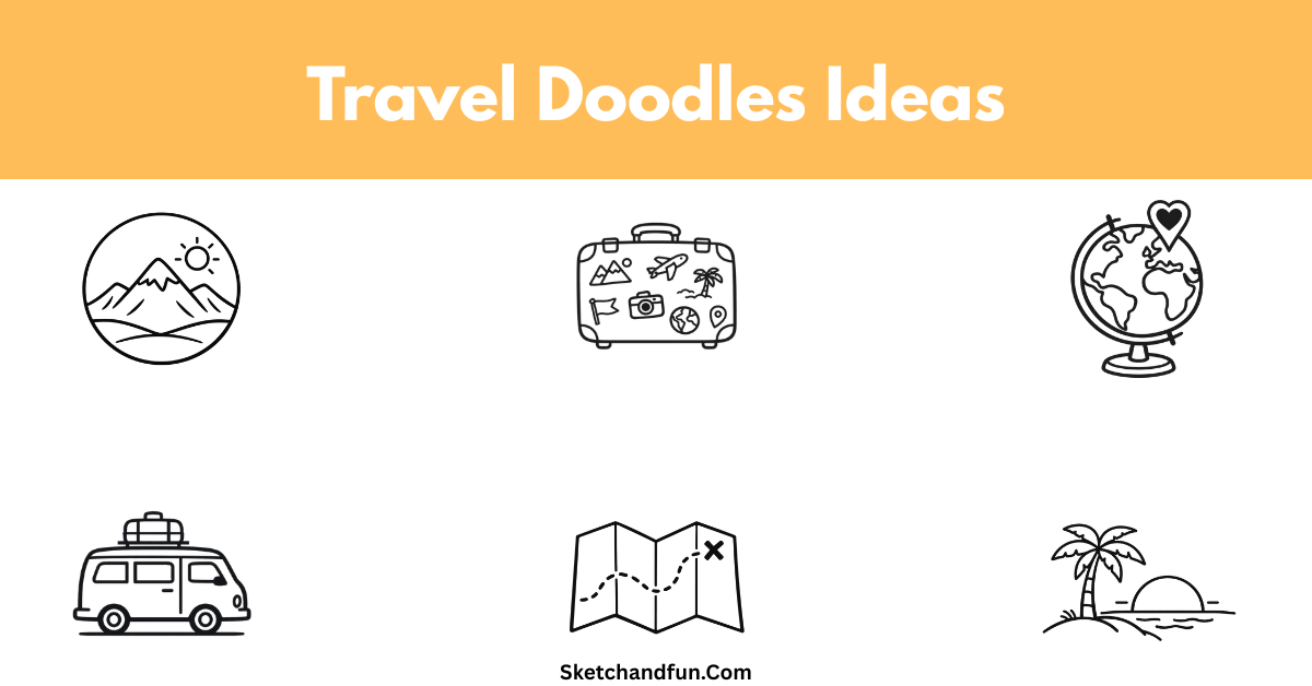 15+ Travel Doodles and Drawing Ideas