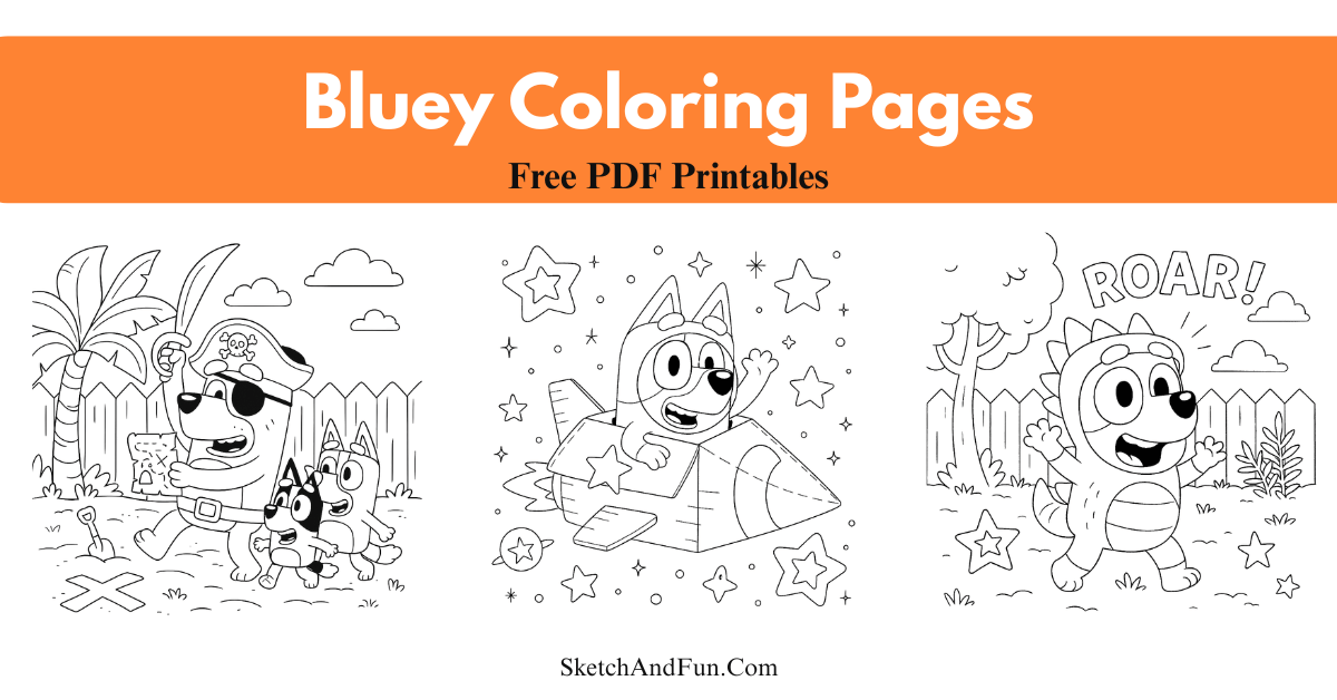 30+ Bluey Coloring Pages
