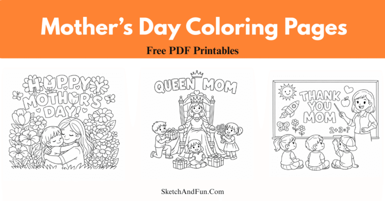 30+ Mother’s Day Coloring Pages - Free PDF Printables