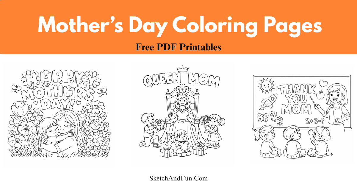30+ Mother’s Day Coloring Pages - Free PDF Printables