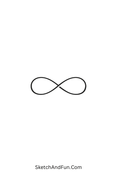 A doodle of a thin infinity symbol on the wrist, simple drawings on arm