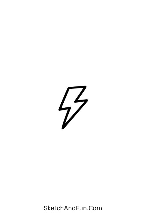 A doodle of a small zigzag lightning bolt on the arm, easy tattoo style arm doodles