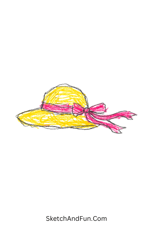 A doodle of wide sun hat ribbon, may planner doodles