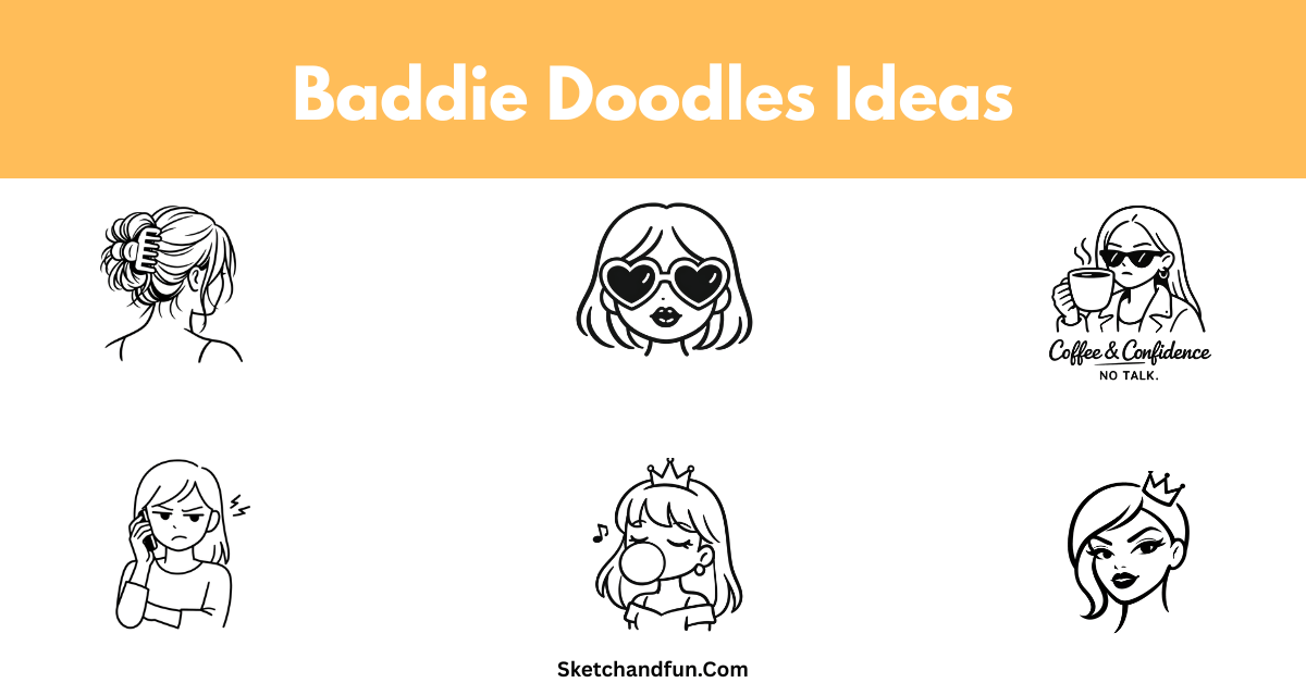 15+ Baddie Doodles and Drawing Ideas - Sketch and Fun