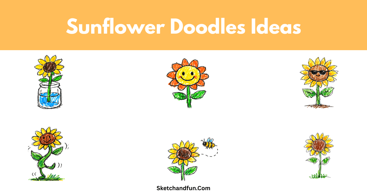 12+ Sunflower Doodles and Drawing Ideas