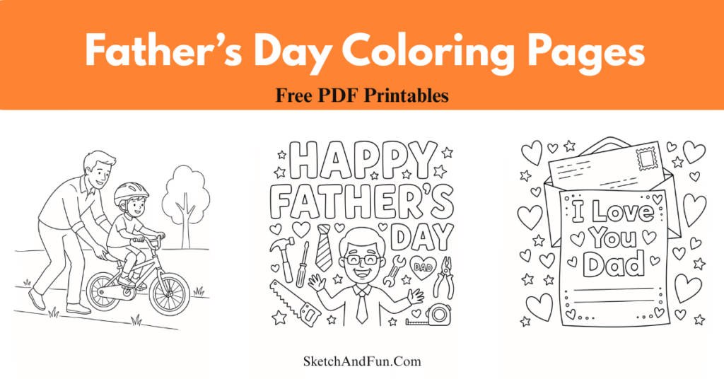 32+ Father’s Day Coloring Pages - Free PDF Printables