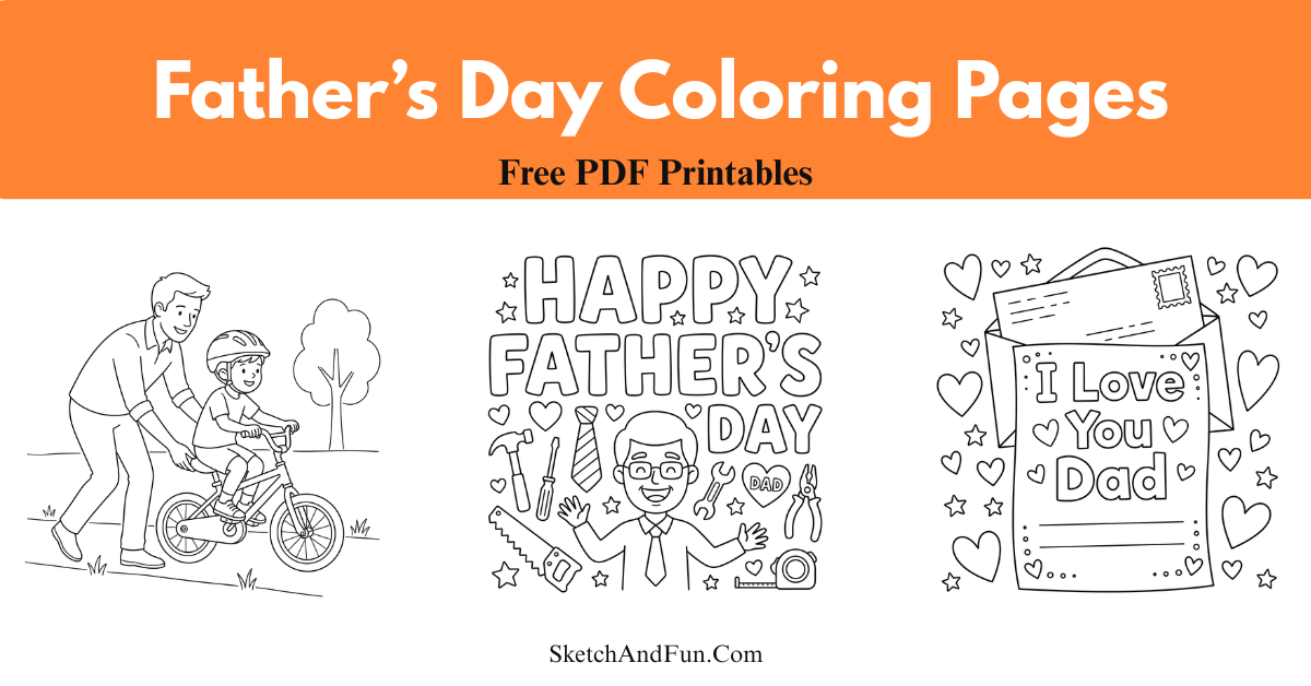 32+ Father’s Day Coloring Pages