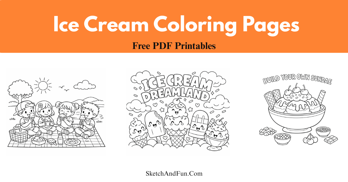 20+ Ice Cream Coloring Pages