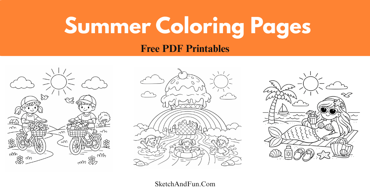35+ Summer Coloring Pages