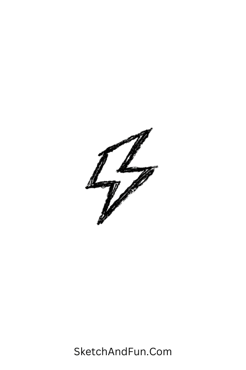A doodle of a tiny lightning bolt, viral hand doodles