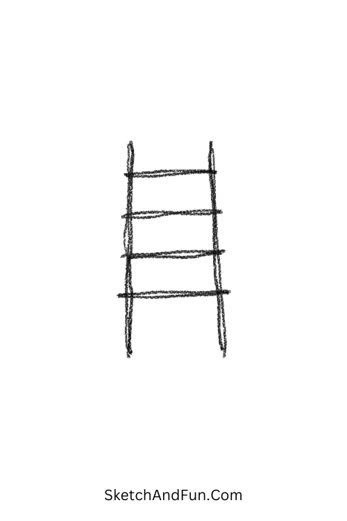 Calm Ladder Lines – Calm doodle pattern ideas using soft ladder-style line structure