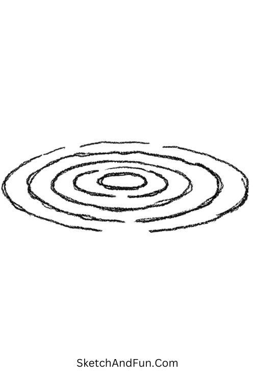 Concentric Line Ripples – Zen doodle art step by step with ripple-style circular lines