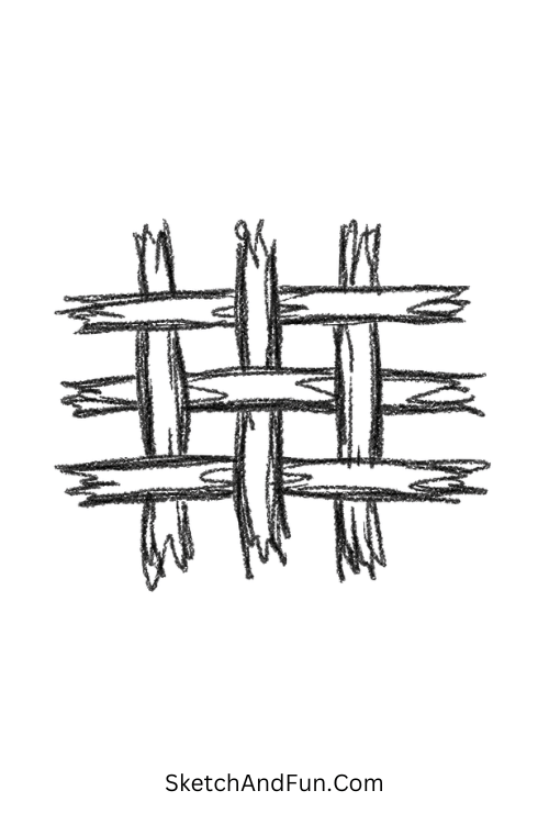 Cross-Line Weave – Zentangle patterns easy with woven cross-line texture design
