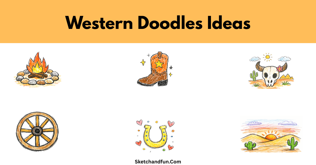 15+ Western Doodles and Drawing Ideas