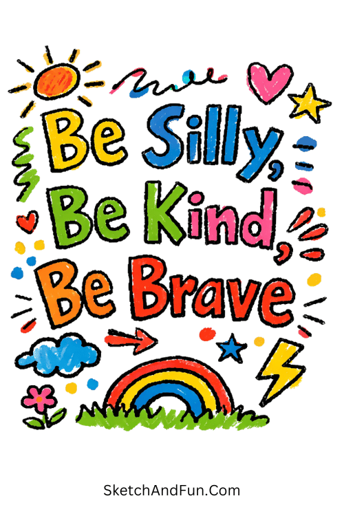 Hand lettered quote art using Posca pen coloring and drawing ideas decorated quote design